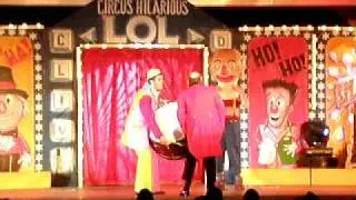 Clive Webb falling off stage in Circus Hilarious show 2009