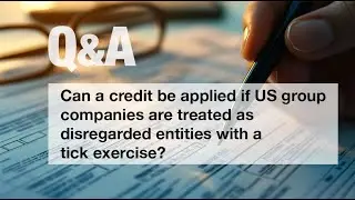Can credit be applied if US group companies are treated as disregarded entities with a tick exercise