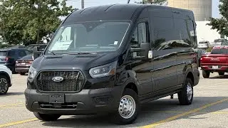New 2025 Ford Transit Cargo Van in Agate Black Metallic | Barrie Ford