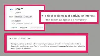 Realm - definition and pronunciation