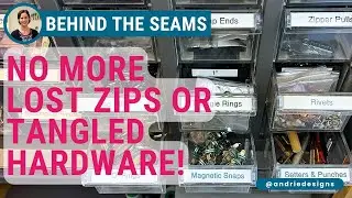 How I Store Zippers, Hardware + Patterns for Bag Making! | Behind the Scenes Setup Tour
