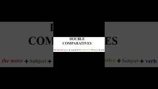 Double Comparative #LearningForLearners #english #englishgrammar #basicenglish #comparative