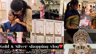 Vlog#33 It’s her 1st GOLD Jewel Purchase🥹❤️||GRT gold scheme details|Aadi gifts #goldshopping #diml