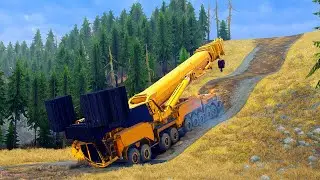 Deadly Climb Challenges the World's Largest Crane! - MudRunner