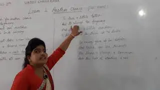 class 8th english reader lesson 1 ,another chance