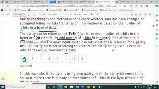 Error checking method Parity Check 2024 part 1 | Data Transmission | Method of Error Detection