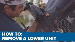 How to Remove a Yamaha Outboard Lower Unit | F225 - F300 4.2L V6 Models | DIY Yamaha Maintenance