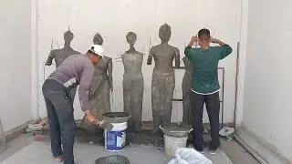 सीमेंट की मूर्तियां कैसे बनाएं (फुल प्रोसेस )//how to make cement murti / #sculpture #vlog #vlogger 