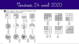 FRACTIONS exos (6ème) - Classes virtuelles des 24, 28 et 30 avril