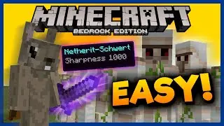 Sharpness 1000 OP-Enchantment Trick! (MCPE) ⚔️ Minecraft Bedrock Tutorial