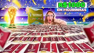 COMPREI R$ 1.000 REAIS EM FIGURINHAS DO ÁLBUM  DA COPA DO MUNDO 2022