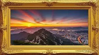 Mountain & City View Serenity - Calm Screen TV 📺