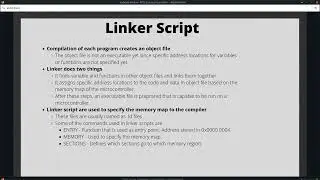 7. Linker Script commands - entry and Memory map