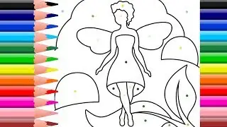Princess  Colouring Book | Fairy Coloring Pages | Kids learning hoe to paint and color Coloring Page