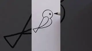 Drawing Art || How to draw sparrows  #drawing #sparrow #kids