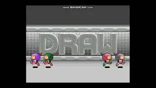Super Bomberman 2 Battle Mode Draw and Victory but different colors