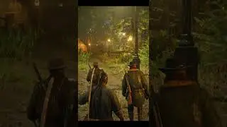 Rainy Forest Night Walk with Arthur | RDR2 Ambience & Rain Sounds for Sleep