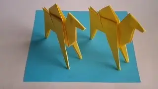 оригами верблюд, как сделать оригами верблюд из бумаги // origami camel, how to make origami camel
