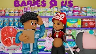 WE WENT SHOPPING FOR THE BABY!! *DECORATING THE NURSERY!?* | Bloxburg Family Roleplay
