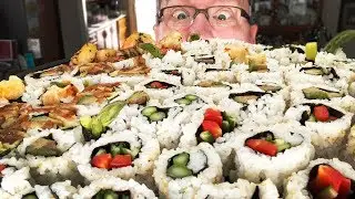 TWO DAY OLD SUSHI 🍤🍣 MUKBANG 먹방 | KBDProductionsTV 10th Birthday