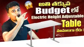 Budget Lo GreenSoul Electric Height Adjustable Desk 😱 | Full Unboxing + Setup Review (Telugu)