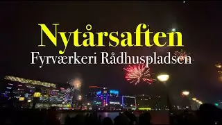 Nytårsaften Fyrværkeri Rådhuspladsen Fireworks Copenhagen City Hall Square, Denmark - 4K #fireworks