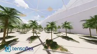 Tenaflex Sailamor Tensioned Sail Shades For Mosque Courtyard