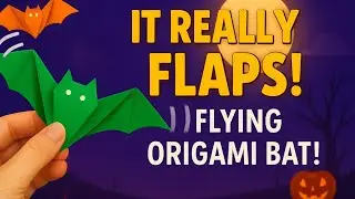 DIY Origami Flapping Bat 🦇 | Easy Flapping Paper Toy Tutorial | A4 Wonders