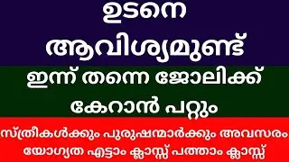 Job Vacancy Kerala Today 2026 | Kerala Job Vacancy Malayalam