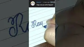 &ldquo;Rayyan&rdquo; How to Write Your Name in Cursive Writing | #shorts