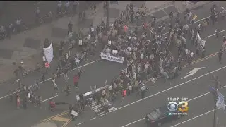 Protesters Shutdown Broad Street To March In Solidarity With Palestinians