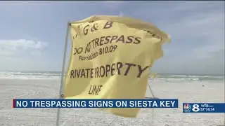 'No trespassing' signs and flags popping up around the country's top-rated beach