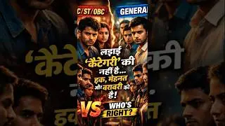Arakshan Sabke Liye Barabar? | OBC SC ST Sach | Reservation Debate 🔥 #myphotoaivideo #shorts