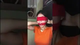 Blindfolded & Gagged act AI video  #gagtalkchallenge #bandanachallenge #funnychallenge