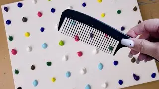 Comb Painting Technique / Painting White Deer With Acrylic