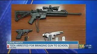 Tulare teen arrested after investigators say they found a loaded gun in his backpack