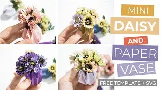 How to Make Mini Paper Flower & Paper Vase from Cardstock - AMY DIY CRAFT
