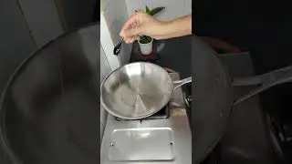 How to Seasoning Stainless Steel Fry Pan #new#fry pan#AnamikaDikshaK#shortvideo