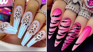 🔥 Wild Animal Print Nail Art 2025 | Leopard & Zebra Acrylic Nails Design Ideas 💅✨
