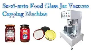 Semi-auto Food Glass Jar Twist-off Vacuum Capping Machine | HYSC-200V Two Working Stations Sealer