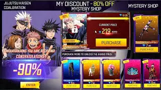 Ff x Jujutsu Kaisen Mystery Shop Event 🤯💥| free fire new event| ff new event | new event free fire