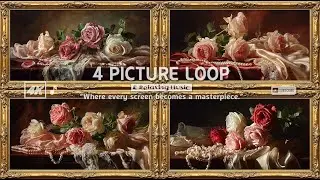 Elegant Roses Still Life 🌸 Classic Oil Painting for Frame TV & Relaxing Piano Music