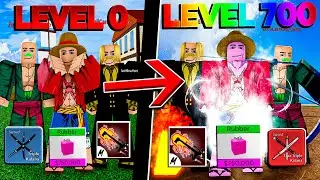 OS MUGIWARAS UPARAM DO 1 AO 700 NO BLOX FRUITS! - ROBLOX