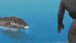 Godzilla vs crocodile