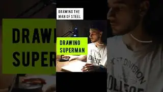 How to draw superman (easy) 🦸 #drawing #art #superman #sketching #comics #dc #fyp #shorts