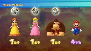 Mario Party 10 - Mario vs Peach vs Daisy vs Donkey Kong - Mushroom Park