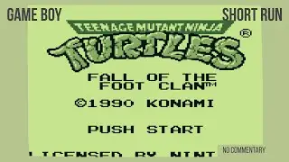 Teenage Mutant Ninja Turtles: Fall of the Foot Clan - Game Boy - No Commentary