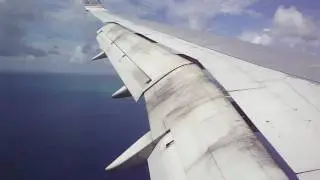 American Airlines landing at St. Maarten /  360° circle on approach