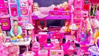 23 Minutes Satsfying With Unboxing Pink Barbie Doll House Bed And Wardrobe Play Set 