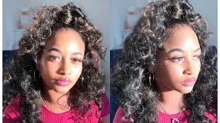 Get This LOOK! Ashani half wig on short natural hair! Half up Half Down Method